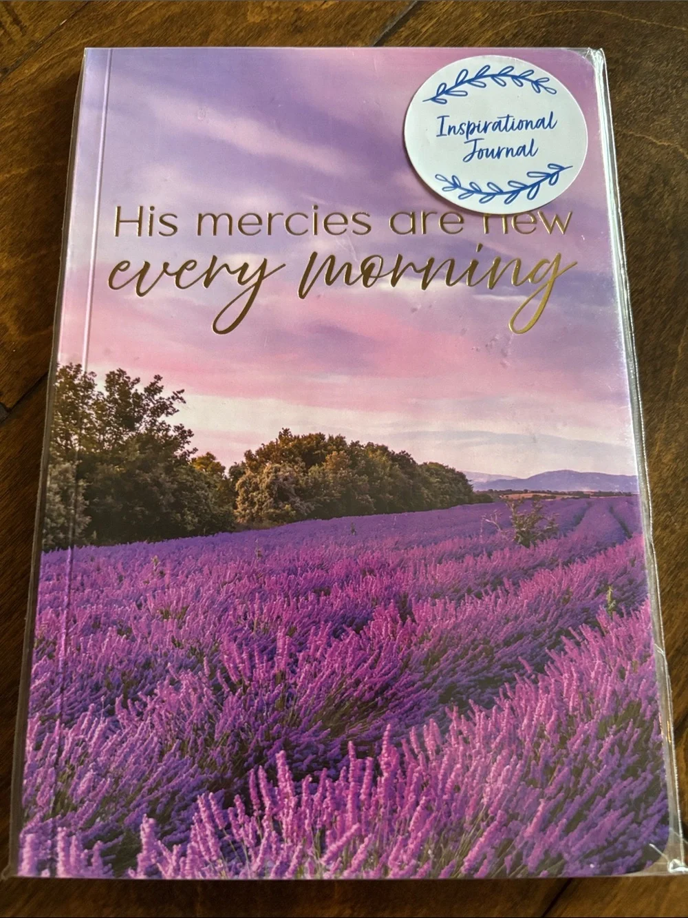 Inspirational Gift Set - Lavender Journal & Blue Motivational Pouch& Mirror